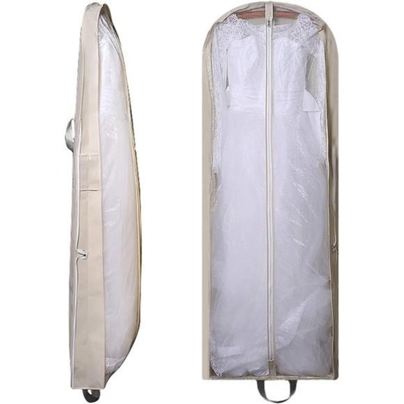 63" Bridal Wedding Gown Dress Garment Bag Extra Large Foldable Portable Travel - Picture 5 of 7